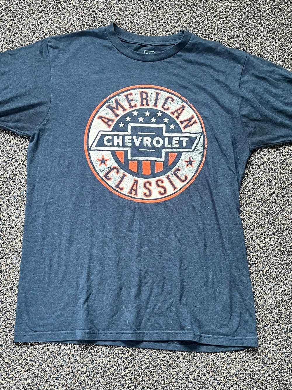 Hybrid Apparel Navy Short Sleeve Chevrolet Graphic Tee with Red Accents